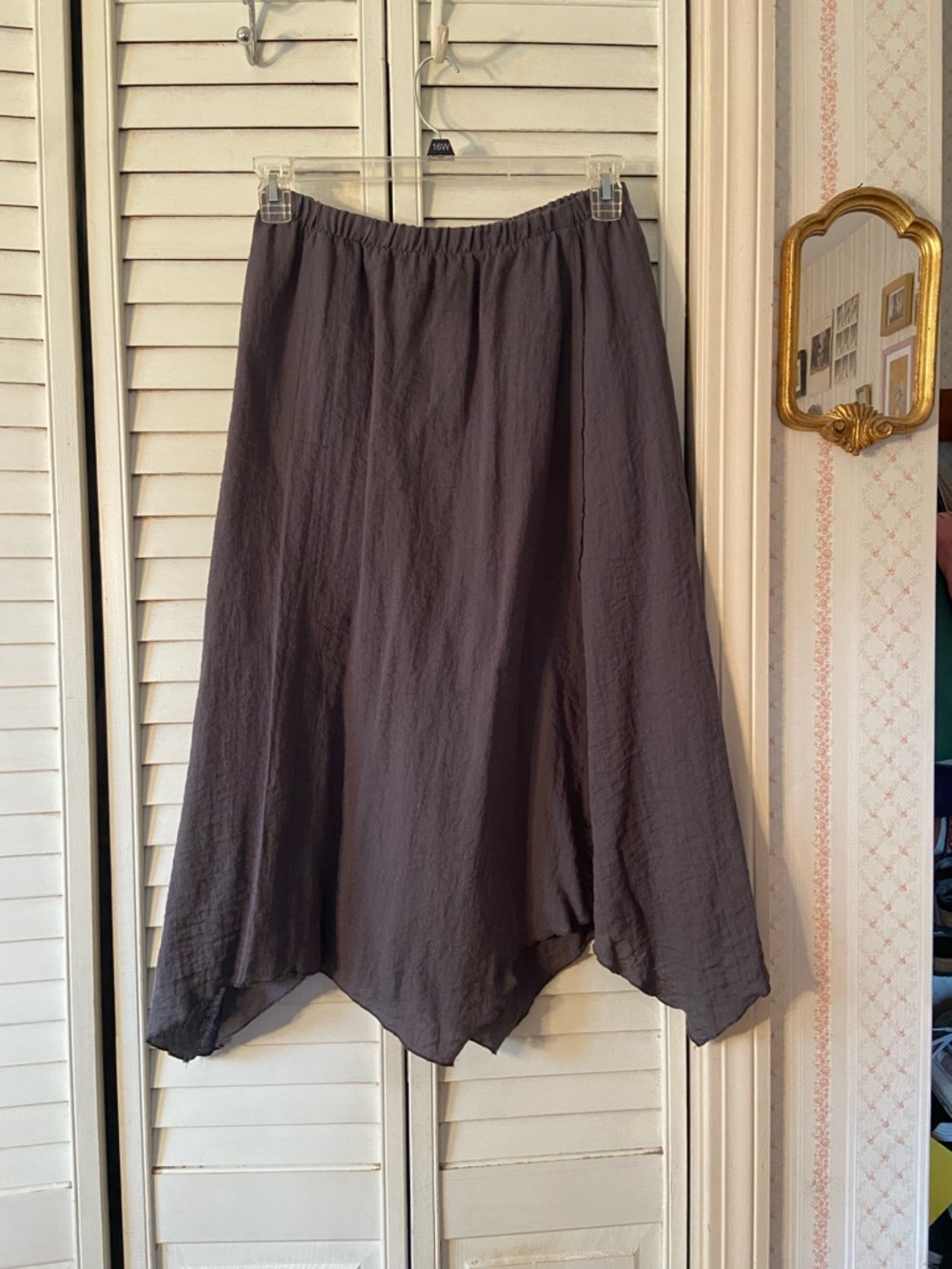 Habitat Grey Asymmetrical Flow Skirt